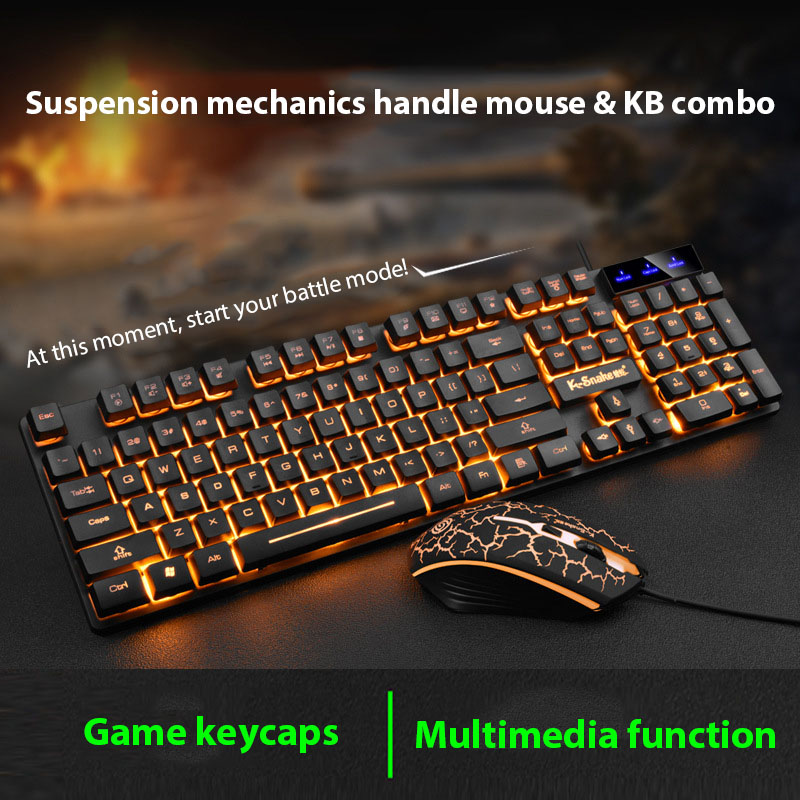 Gaming Keyboard And Mouse Set - KM320 Tastatur- und Maus-Set, wasserdichte, leuchtende