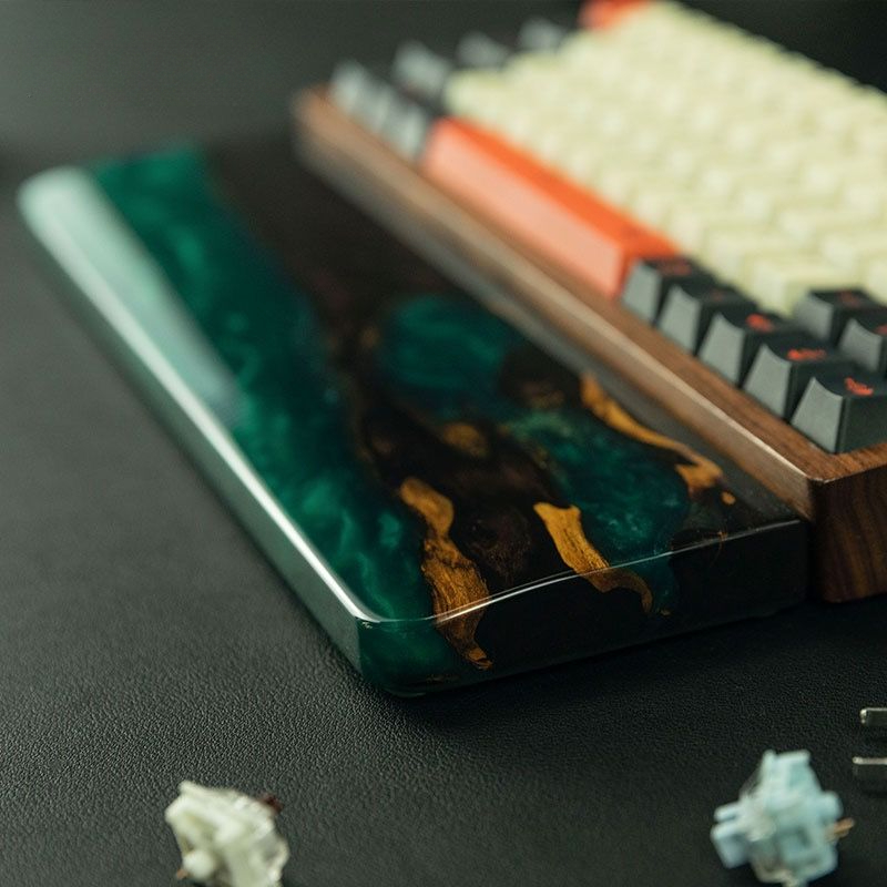 Wrist Rest Wood - Massivholz harz Tastatur Handballen auflage anpassen