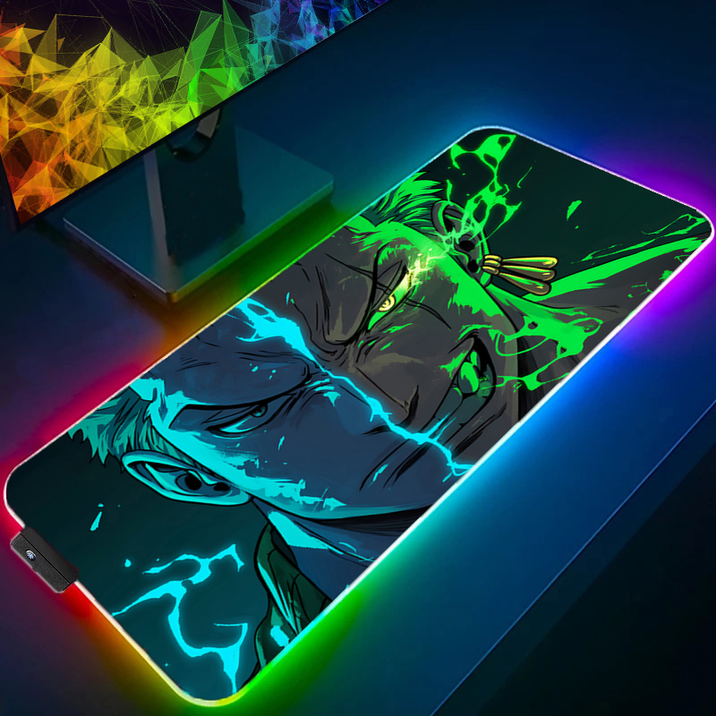 Gaming Keyboard En Mouse - ONE PIECE Zoro Mauspad RGB Gaming
