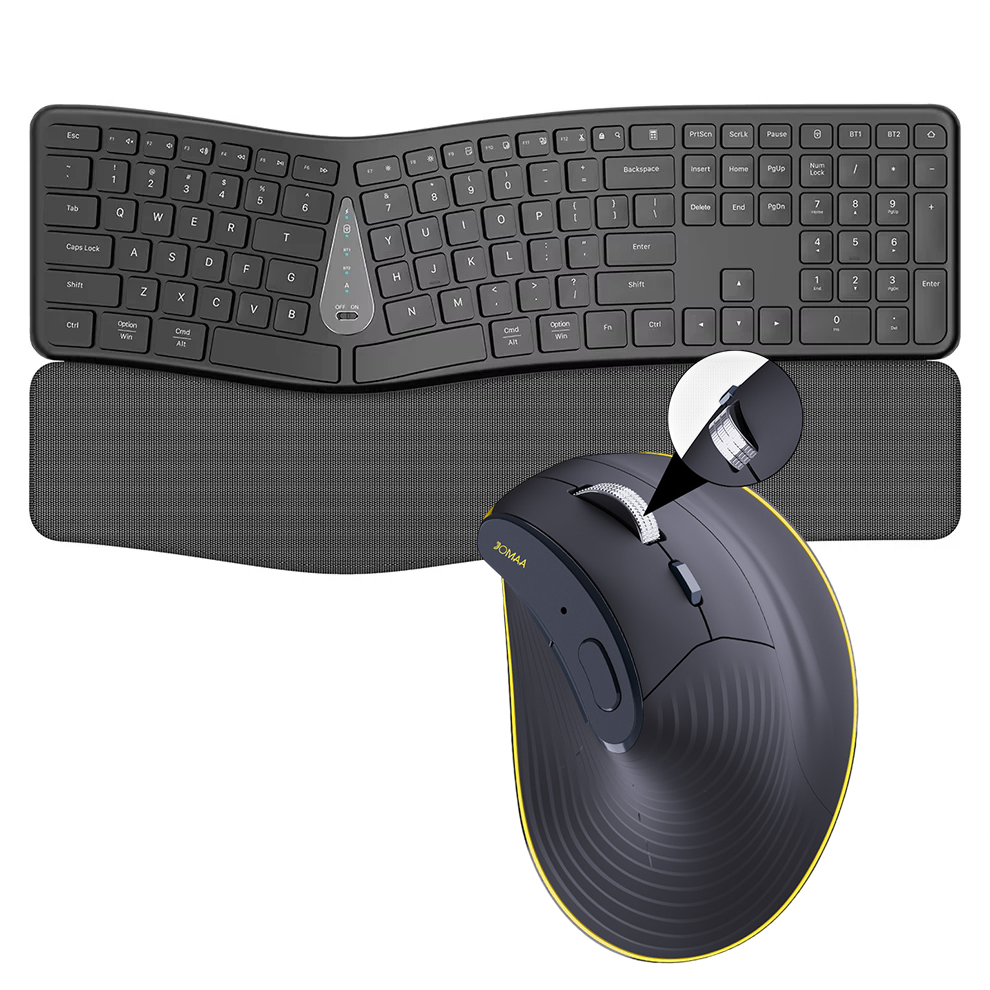 Gaming Keyboard And Mouse Set - 2,4 G kabellose Tastatur-Maus-Kombination, komfortables natürliches
