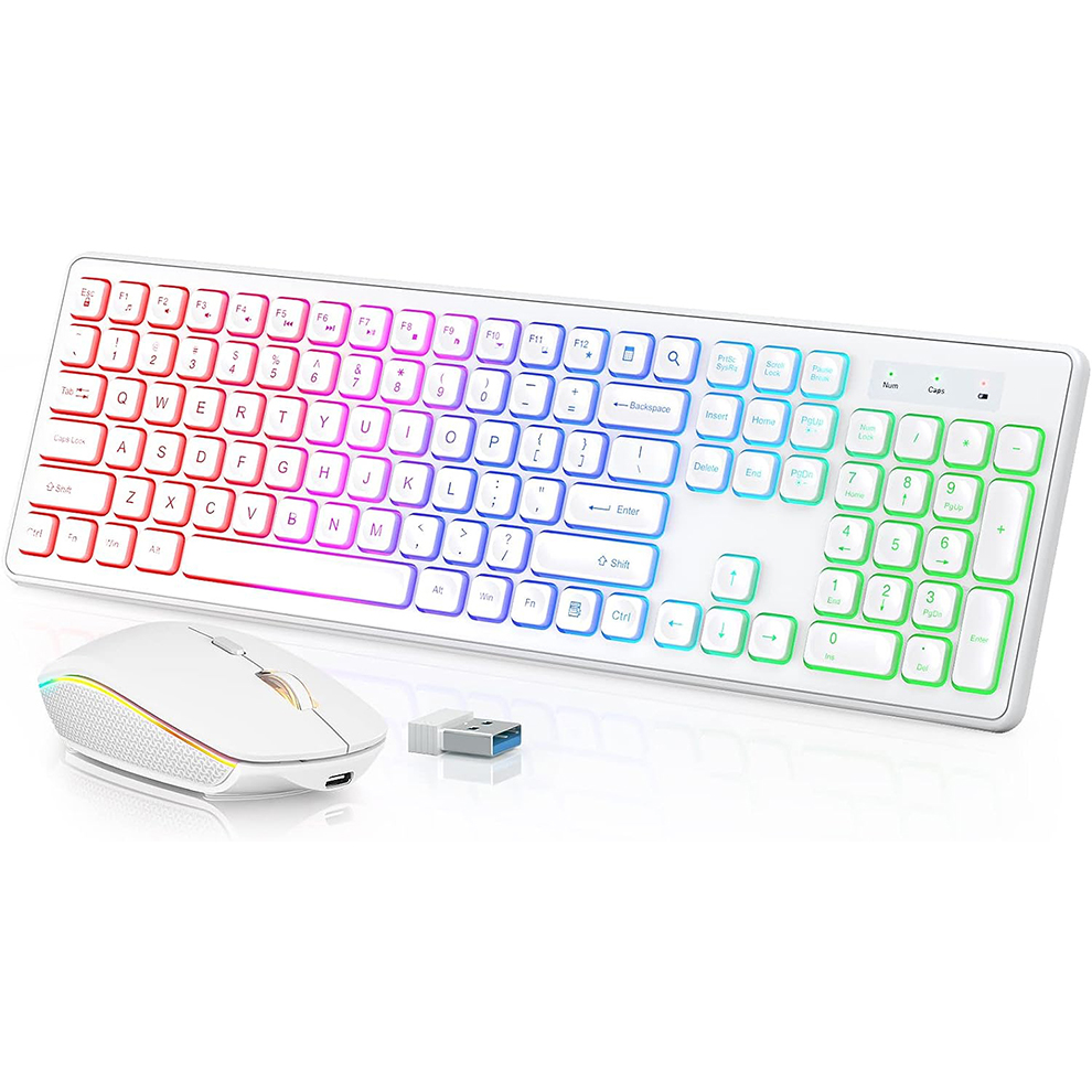 Gaming Keyboard And Mouse Set - Kabellose Tastatur und Maus mit Hintergrundbeleuchtung,