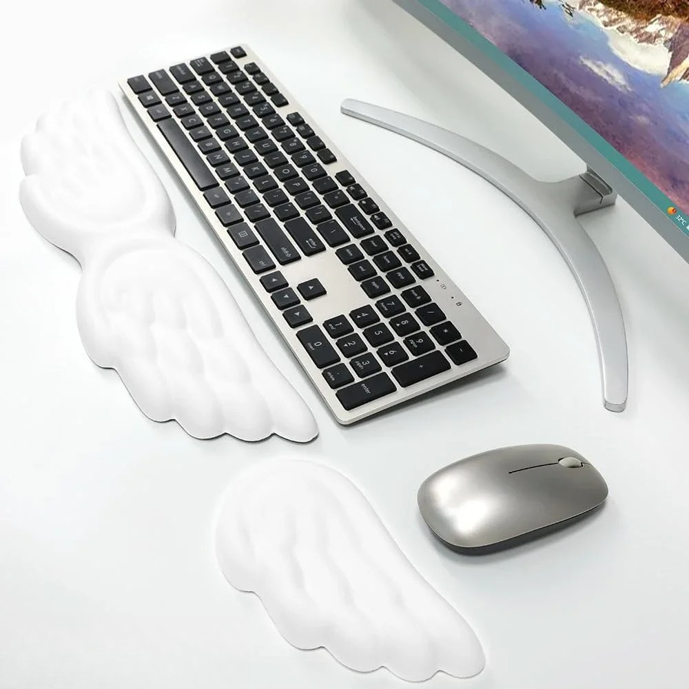Mauspad, ergonomische Angel-Ta – Gaming Keyboard And Mouse Set Bewertung und Preis