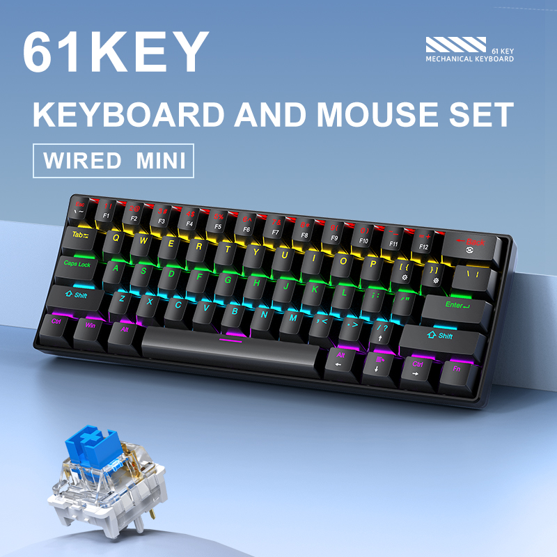 APAYADO K61 Mini-Mechanische T – Gaming Keyboard And Mouse Set Bewertung und Preis