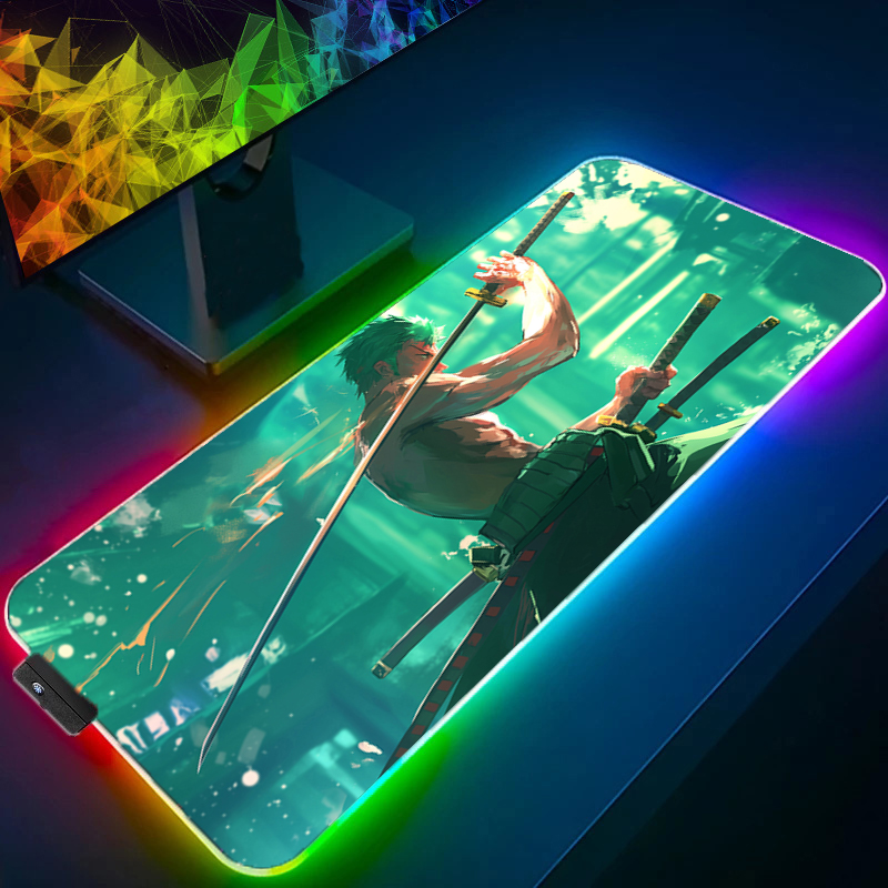 ONE PIECE Zoro Mauspad RGB Gam – Gaming Keyboard En Mouse Bewertung und Preis