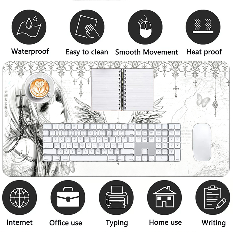 Leder-Mauspad Schwarz Weiß Ani – Gaming Keyboard Nearby Bewertung und Preis